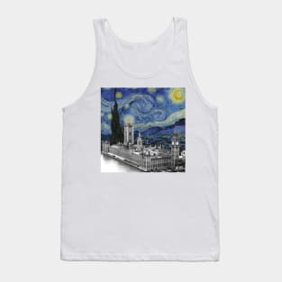 The Starry Night by Vincent Van Gogh and London (Big Ben and Westminster Palace) Tank Top